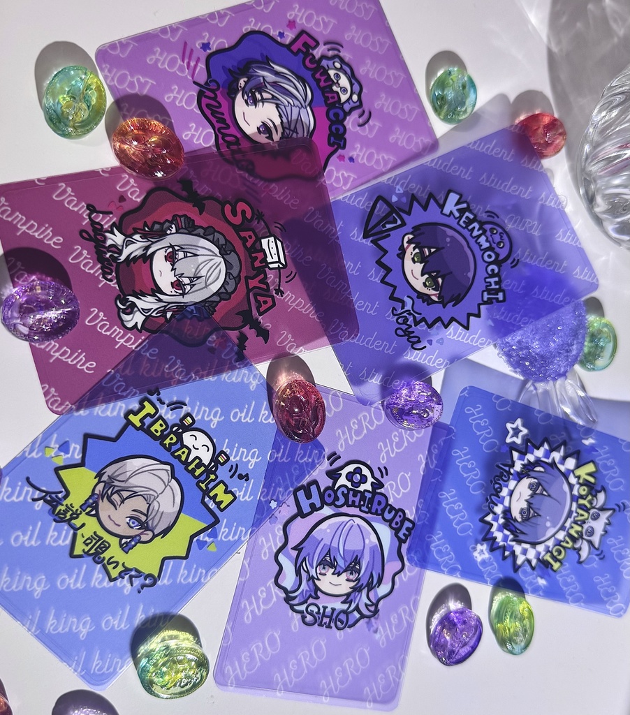 クリアステッカーカードコンプリートセット〖6枚〗