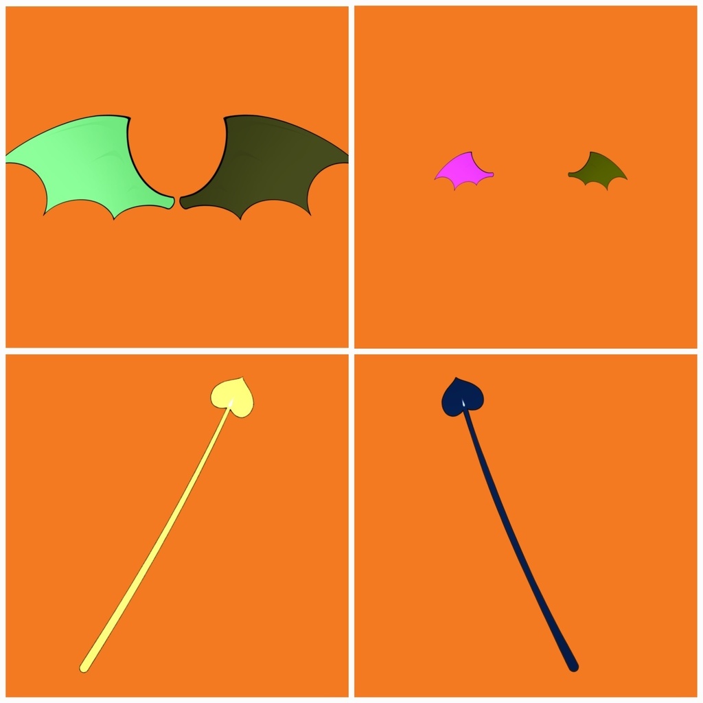 [Live2D Asset] Customize Wings & Tail _ Season OFF
