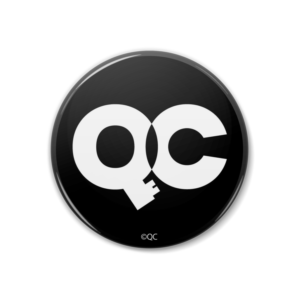 QUATRO-Cross ロゴマーク缶バッジ BLACK (38mm)