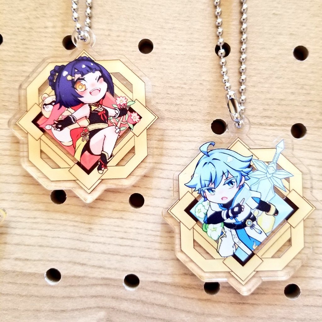 神の目型 アクリルキーホルダー