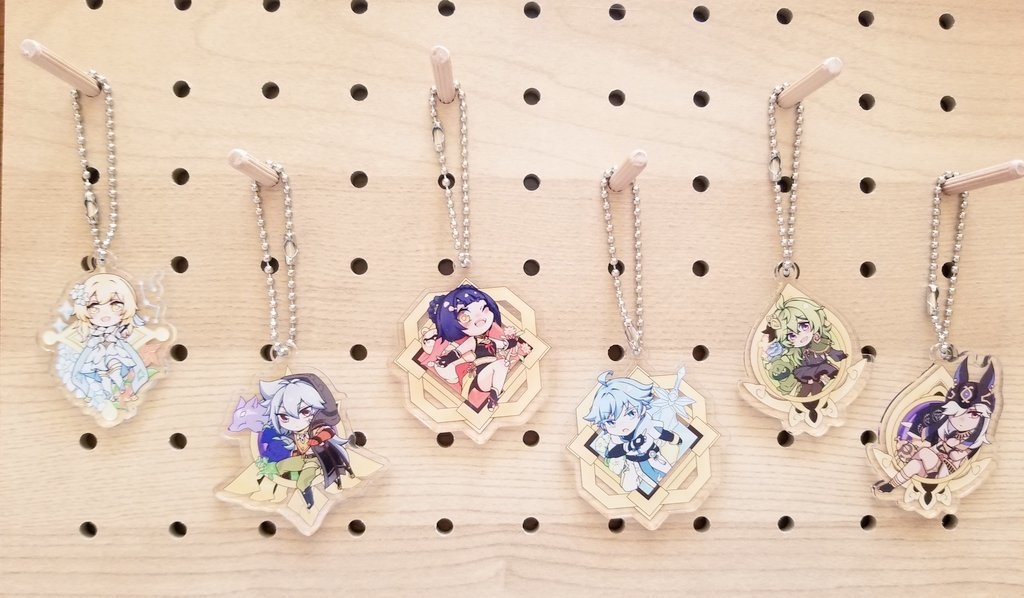 神の目型 アクリルキーホルダー