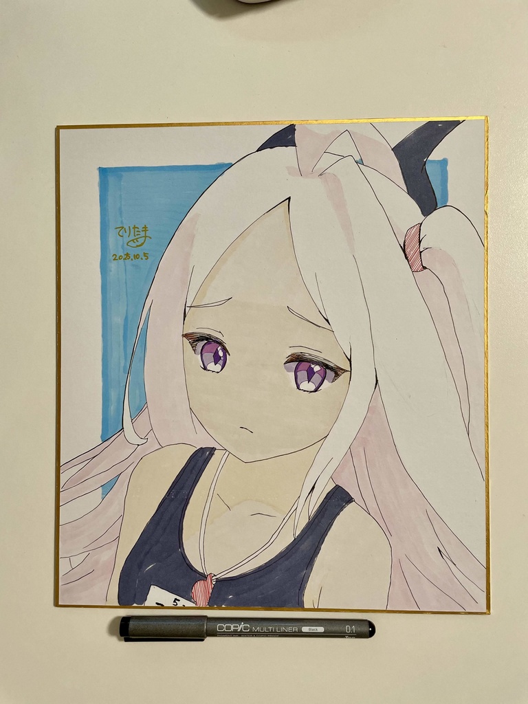 【せんアカ14】色紙（大） 空崎ヒナ（水着）
