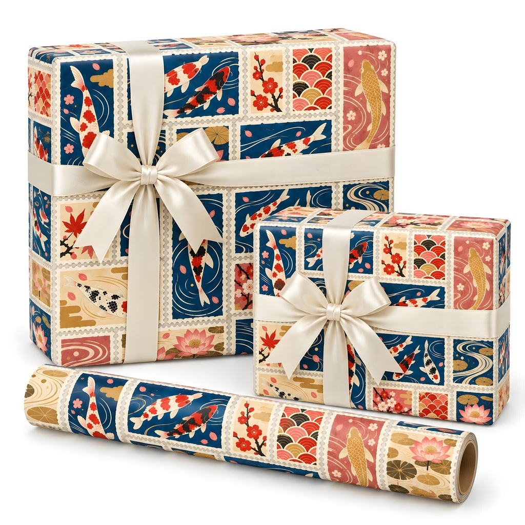 日本の切手柄|シームレス・デジタルペーパー12種|和柄・商用印刷OK