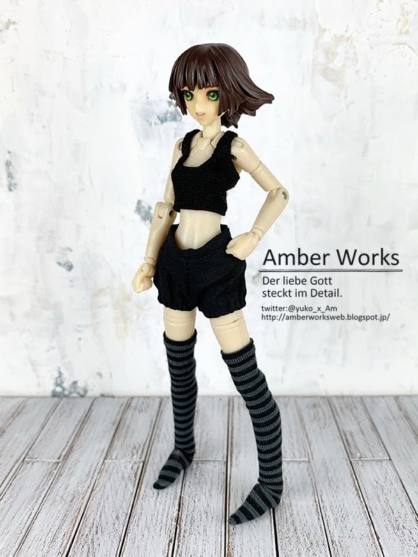 武装神姫・メガミデバイス用 ロングスリーブボーダーニットセット