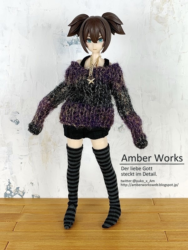 武装神姫・メガミデバイス用 ロングスリーブボーダーニットセット