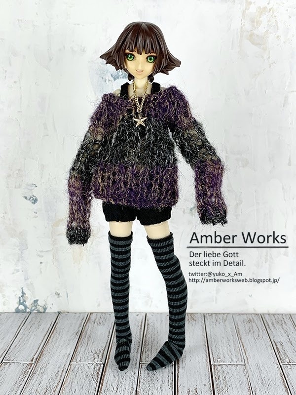 武装神姫・メガミデバイス用 ロングスリーブボーダーニットセット