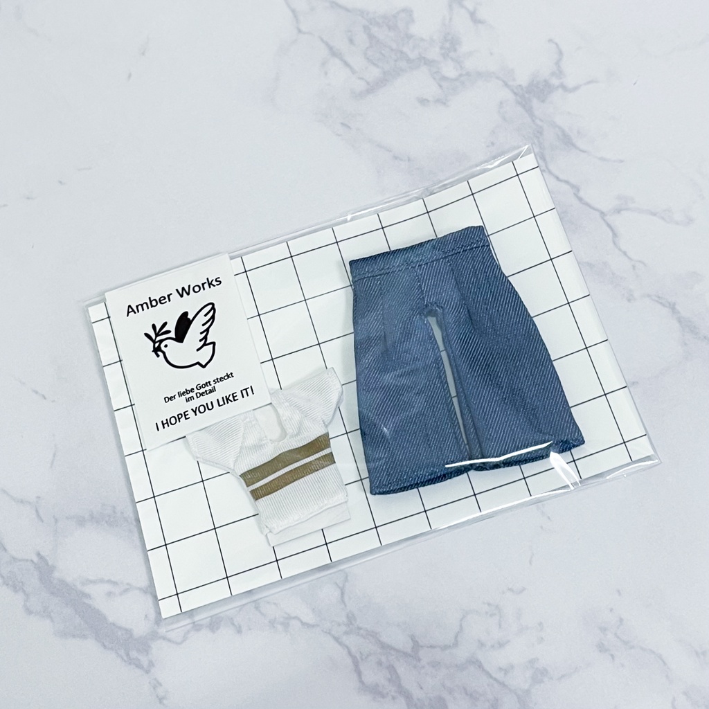 1/12スケール ミニTシャツとハーフパンツのセット