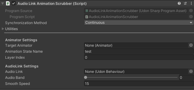 Audiolink Animation Scrubber - control animation progress with audiolink