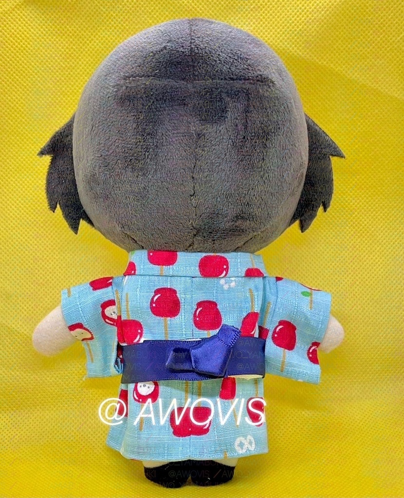 おしゃぬいサイズ浴衣(りんご飴とシマエナガ)