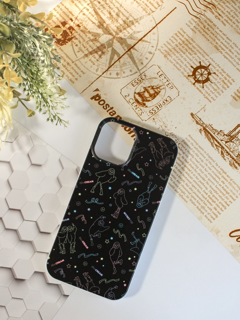 星空のアイドル☆シュ様 iPhoneケース(BLACK)