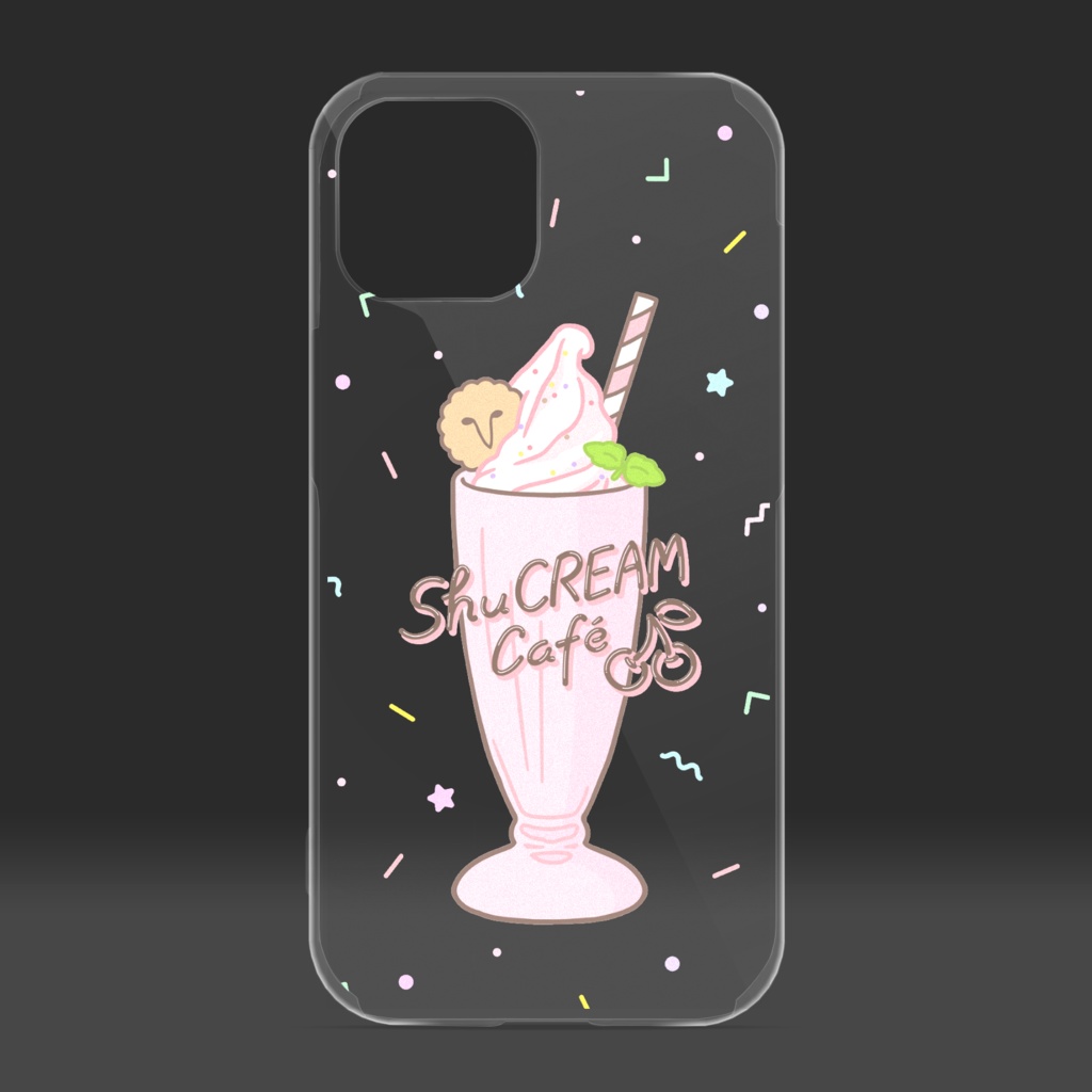 ShuCREAM Cafe ミルクシェイク クリアiPhoneケース