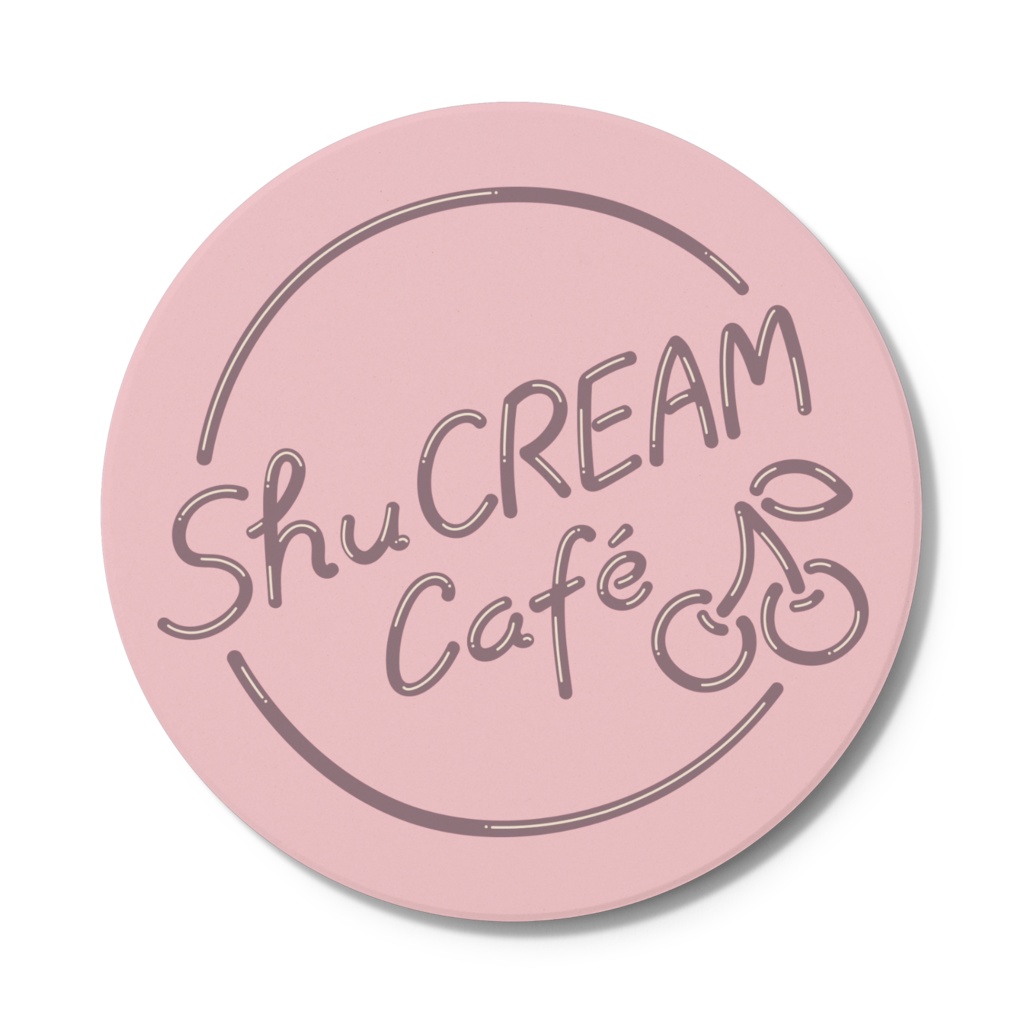 ShuCREAM Cafe ロゴ コースター(PINK)