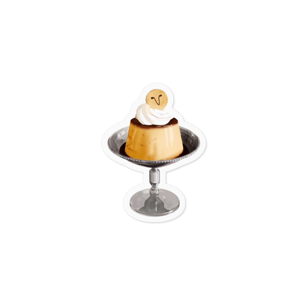 純喫茶シュックリーム プリン ステッカー