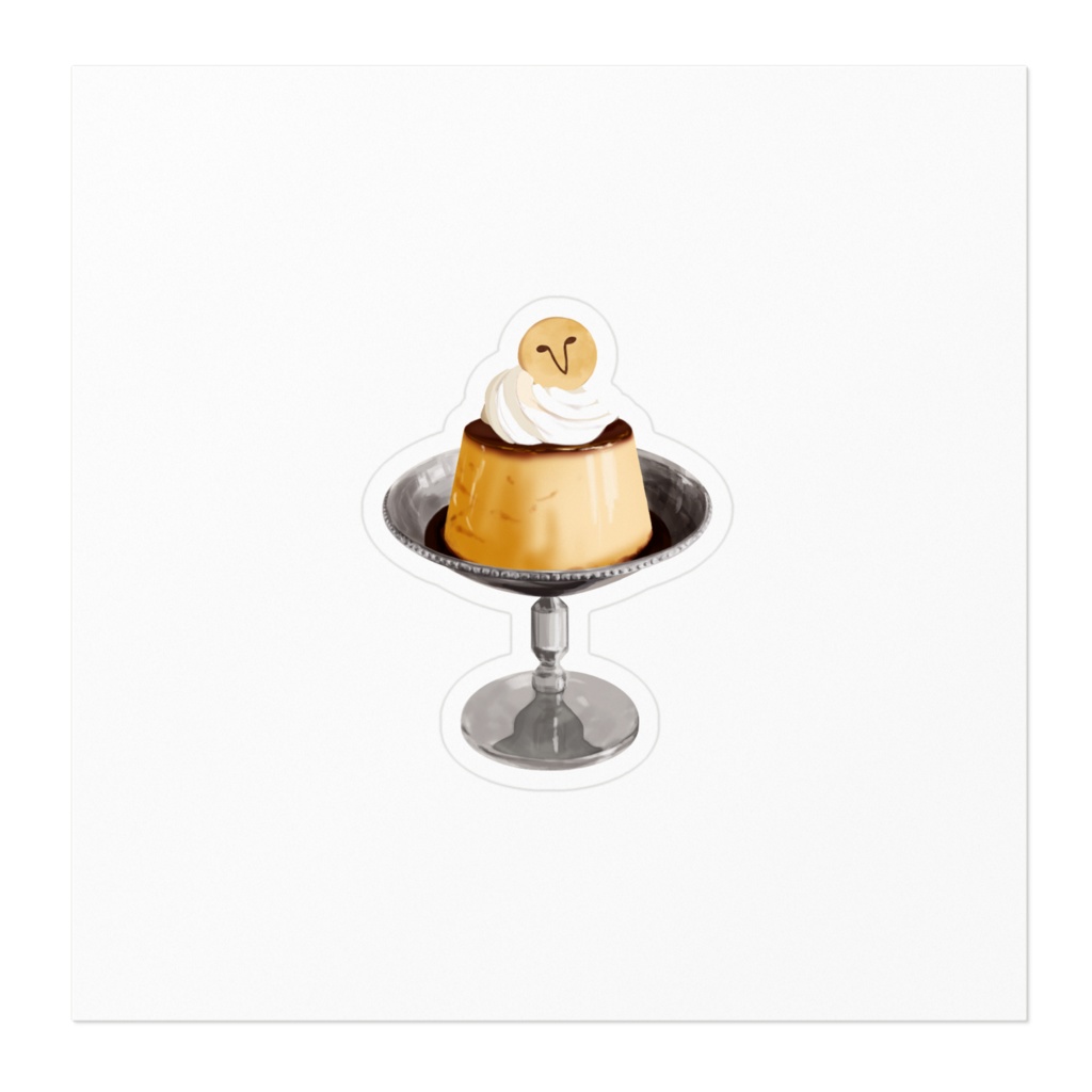 純喫茶シュックリーム プリン ステッカー