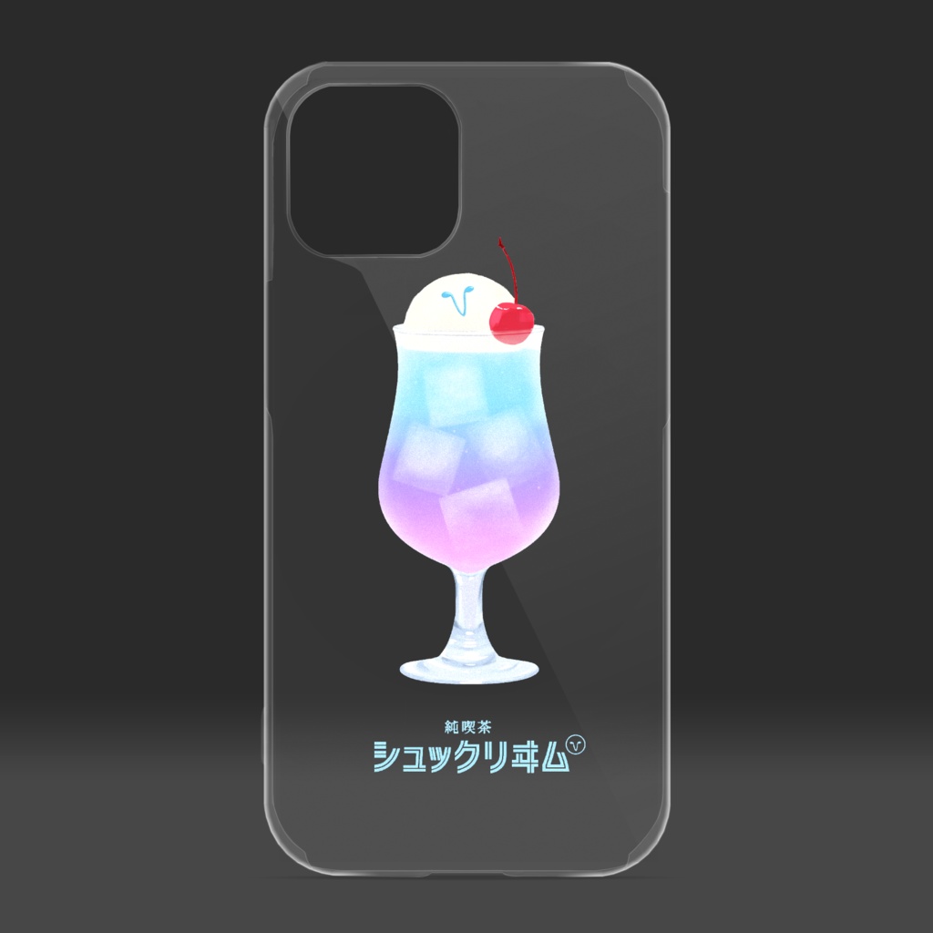 純喫茶シュックリーム シュックリームソーダ クリアiPhoneケース