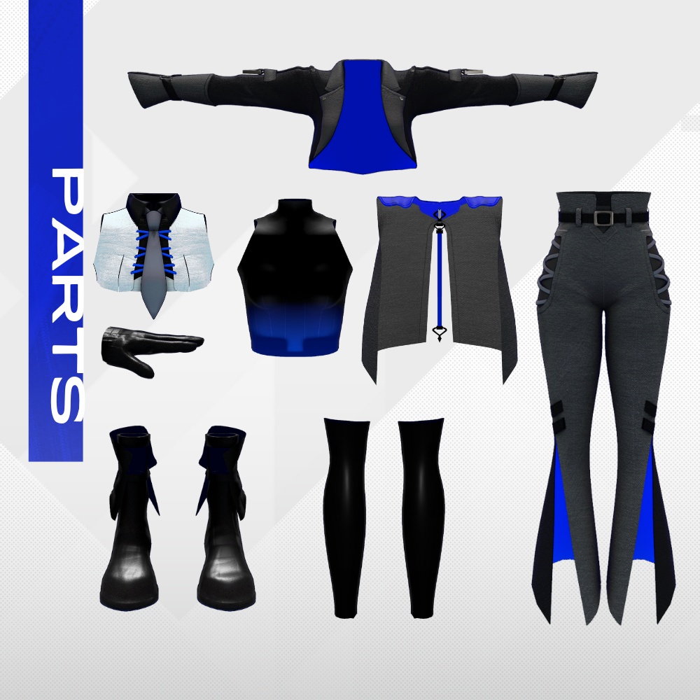 - Blaven - Novel Tailcoat【VRC想定3D衣装】