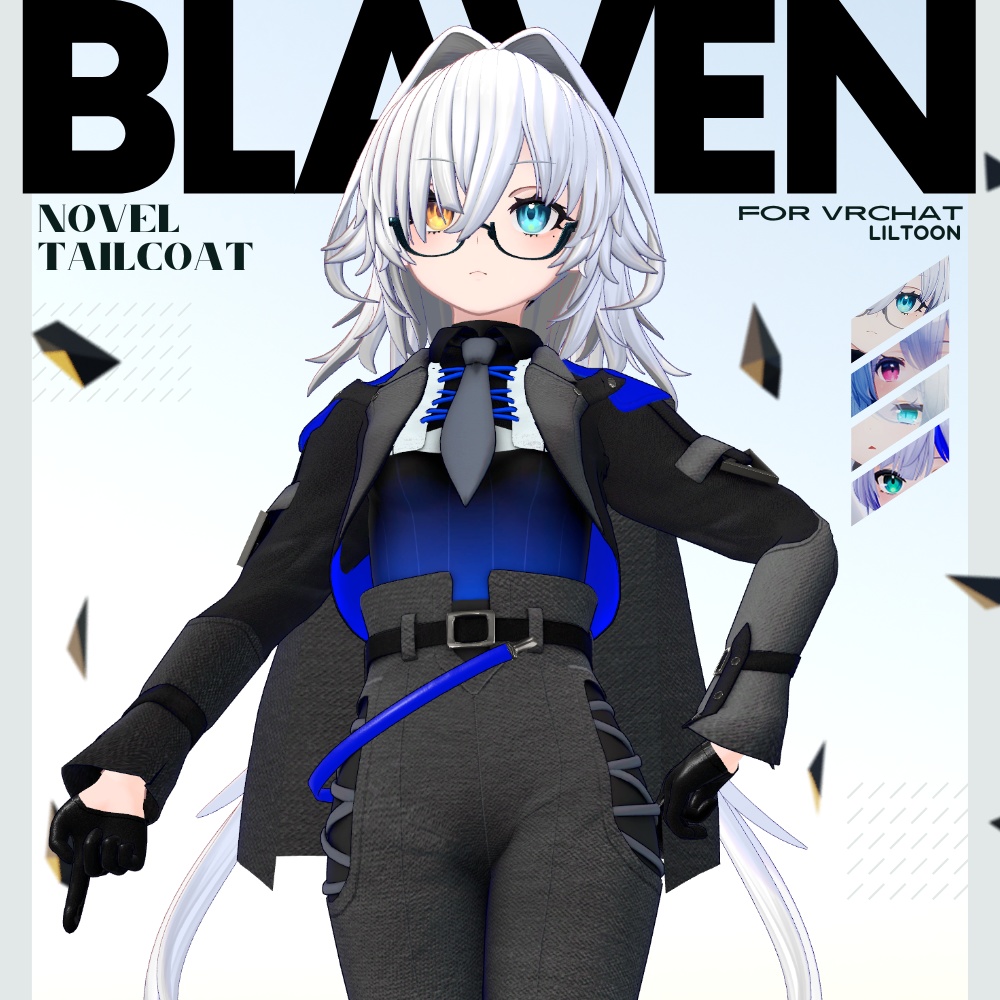 【複数アバター対応‼️】- Blaven - Novel Tailcoat【VRC想定３D衣装】
