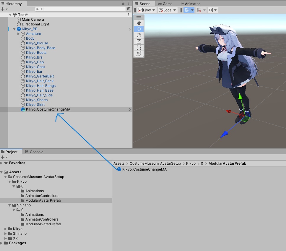 VGC試着ギミック用MAプレハブ
