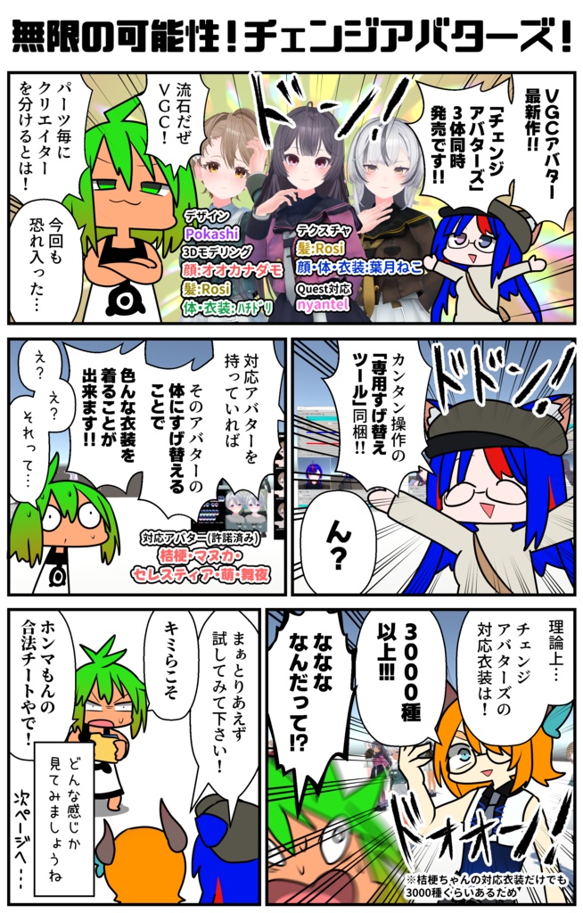 ヒョウ - Hyo -【改変ツール付き】【VRC想定3Dモデル】