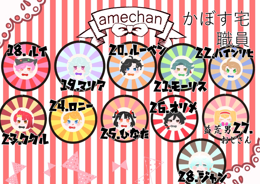 飴ちゃん風缶バッチストラップ