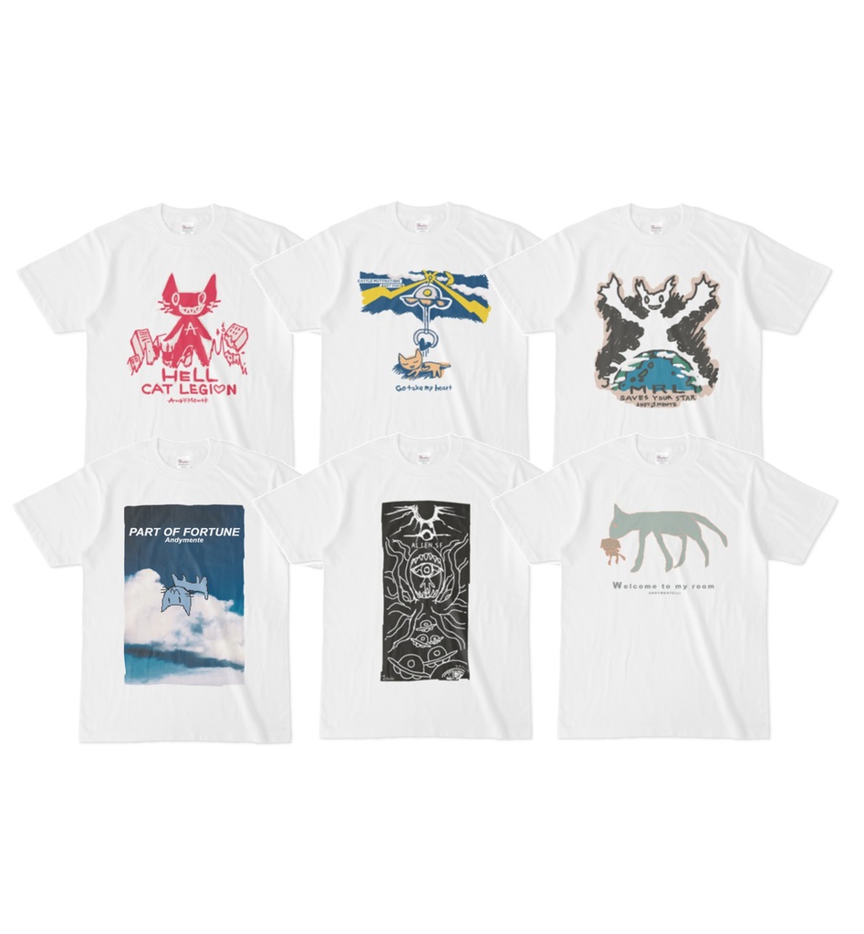 ANDYMENTE 過去Tシャツ 再販シリーズ