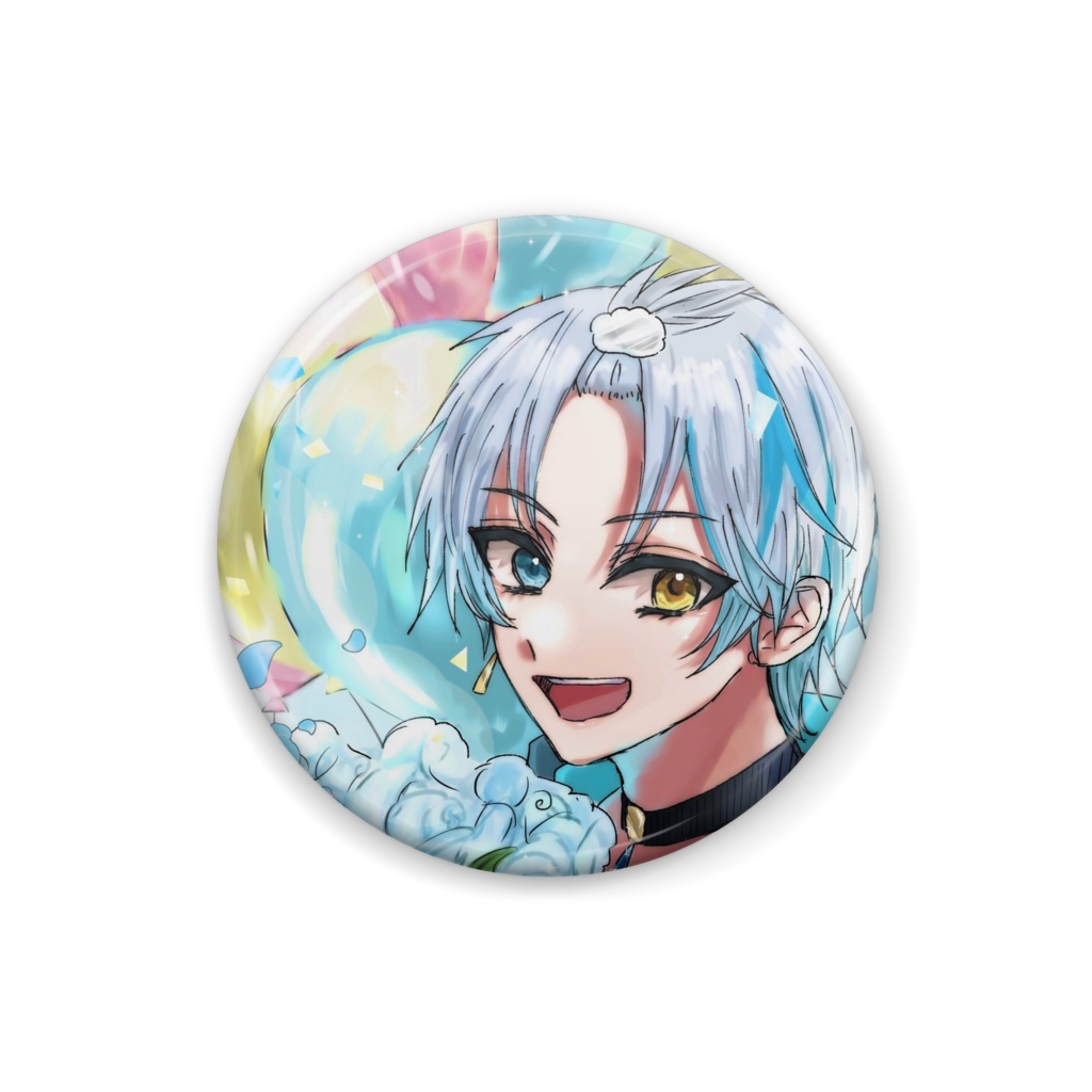 天水流雲 バースデーイラスト 缶バッジ