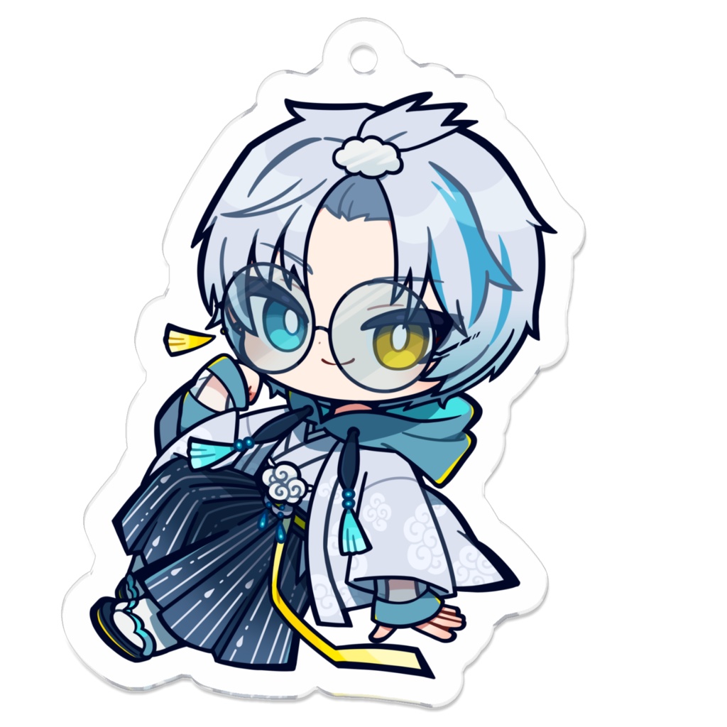 天水流雲 和装眼鏡通常ver アクリルキーホルダー