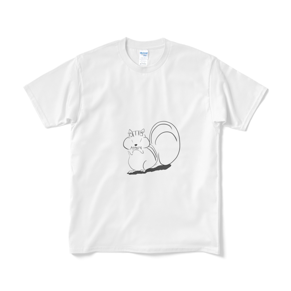 ふくみわらいシマリスTシャツ(ホワイト)