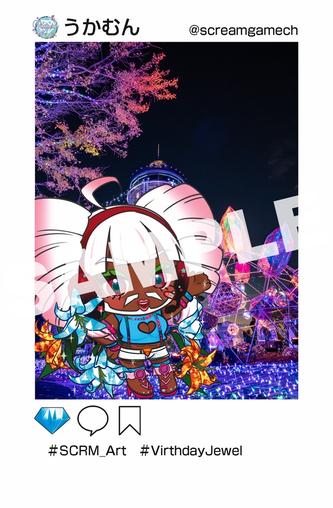 Virthday Jewel　うかむん 推しとおでかけポストカード