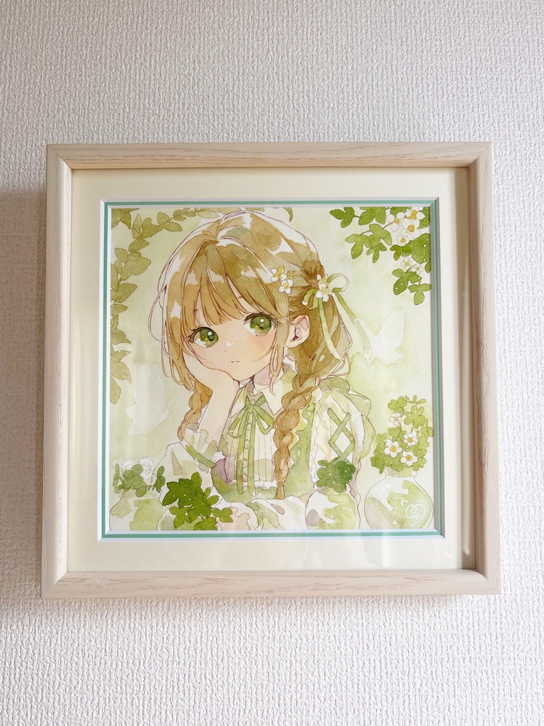 【額装原画】love colors -sap green- 購入者特典付き
