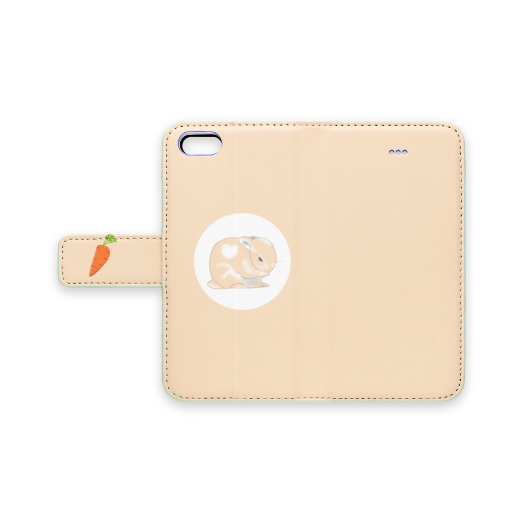 【手帳型ケース】ウサギ iPhone 5 / 5s / SE