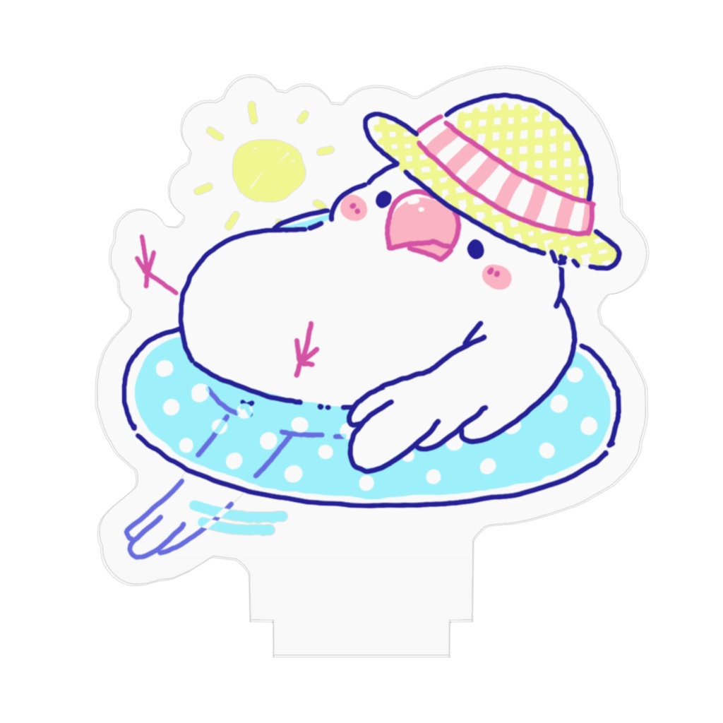 ぷかぷか文鳥アクリルスタンド