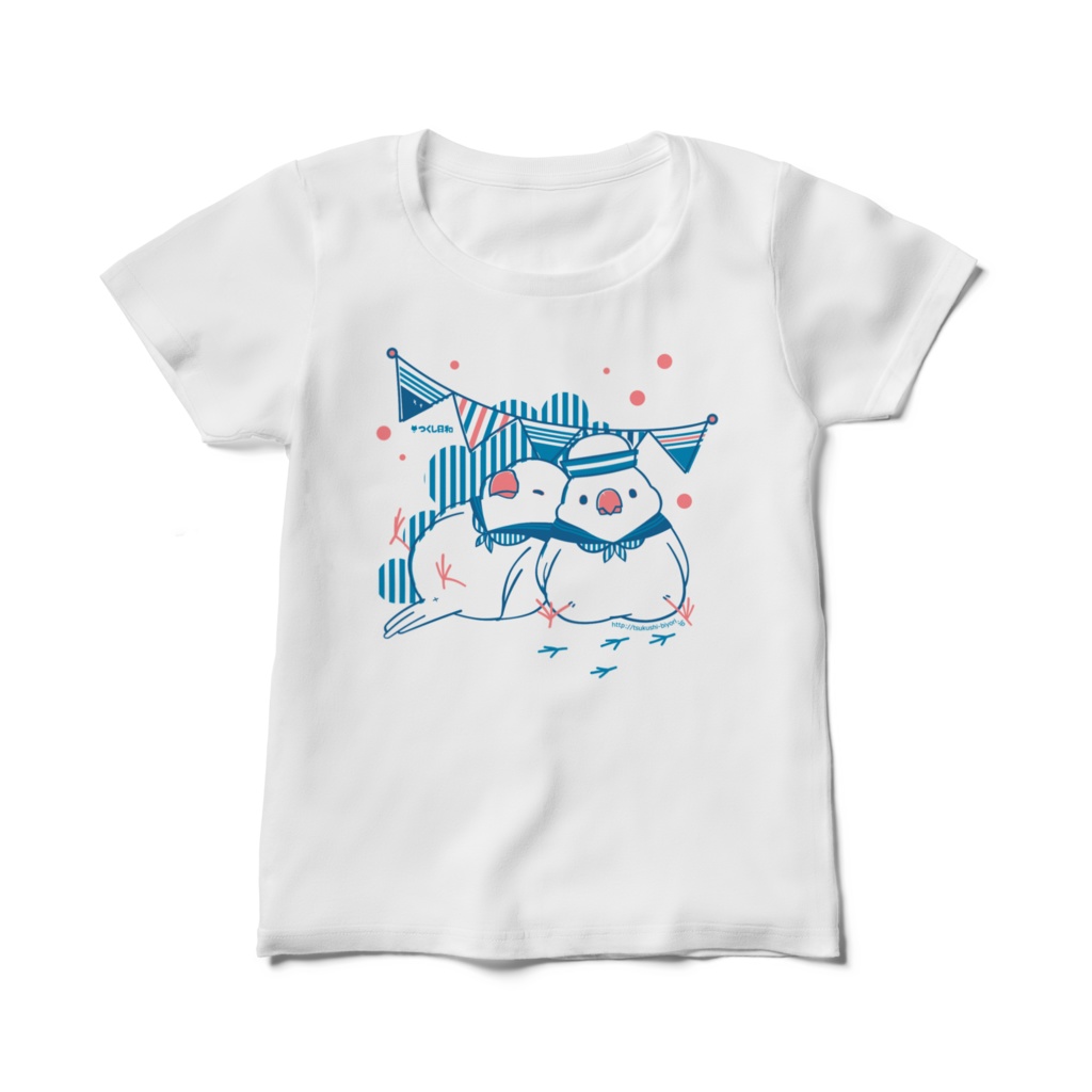 セーラー文鳥レディースTシャツ