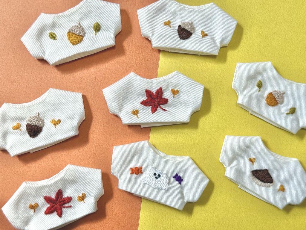 秋っぽ刺繍