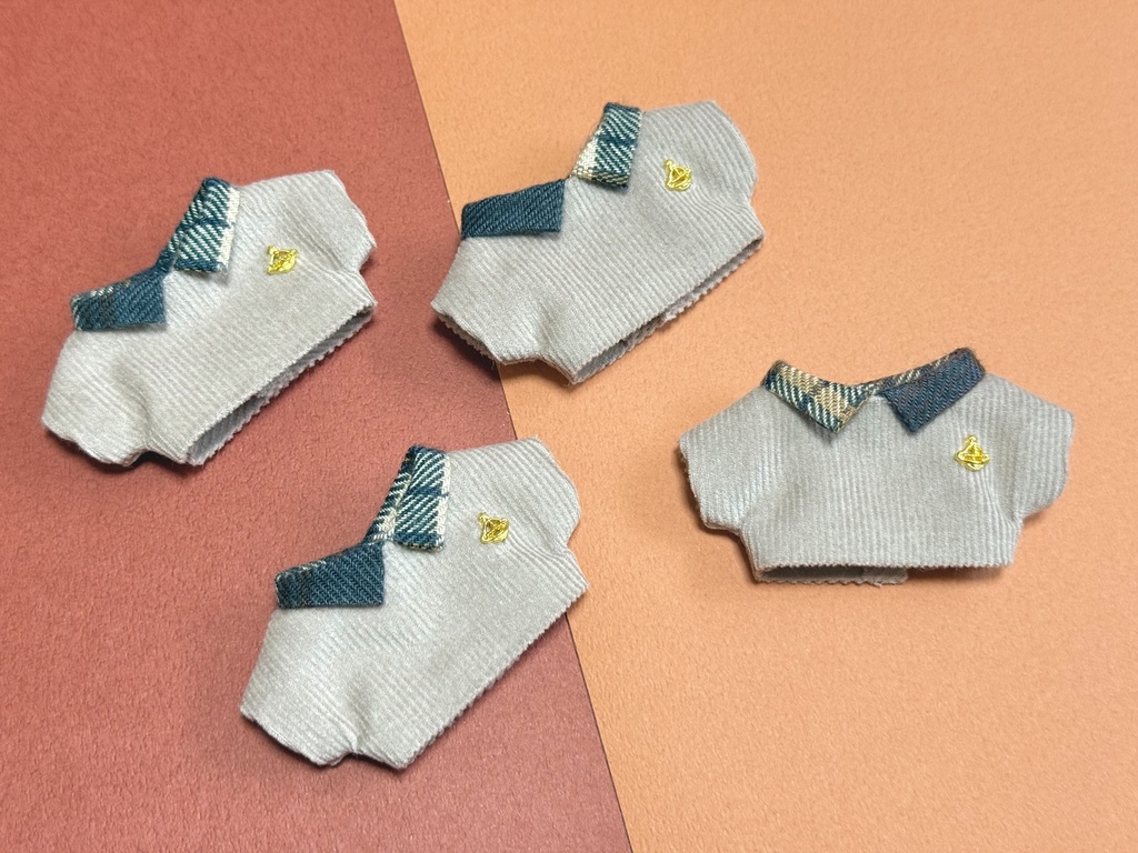 【10㌢】チェック襟シャツ