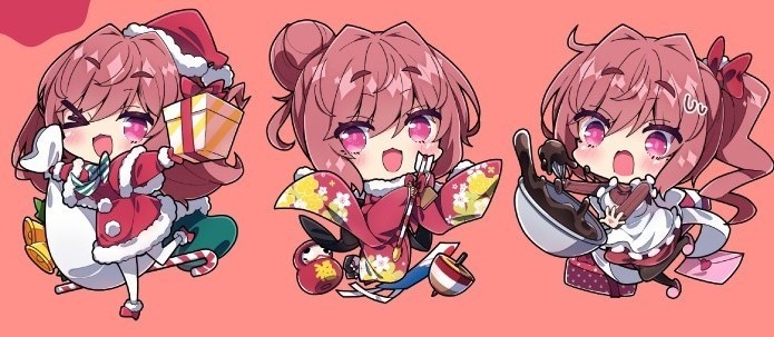 冬服アクリルキーホルダー3種セット