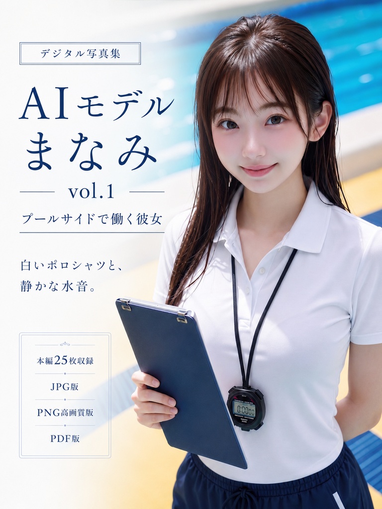 AIモデルまなみ vol.1 プールサイドで働く彼女