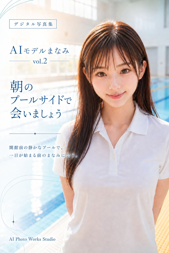 AIモデルまなみ vol.2 朝のプールサイドで会いましょう