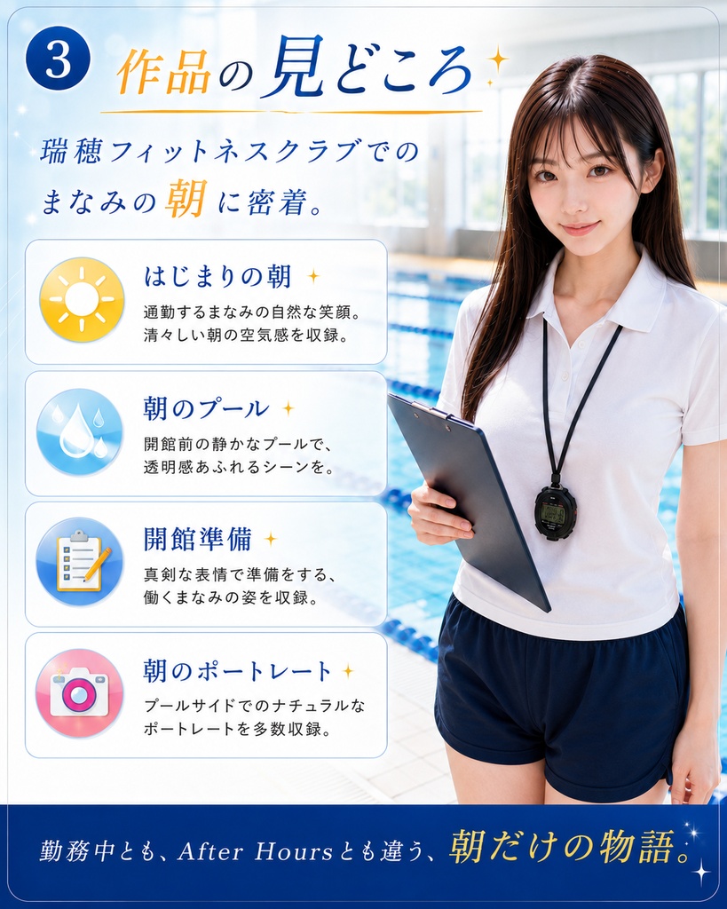 AIモデルまなみ vol.2 朝のプールサイドで会いましょう