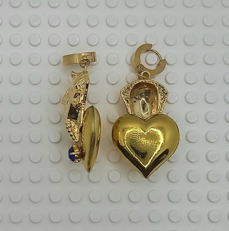 【重】【片耳用】ホイルチョコハート エジプシャン ピアス 2種