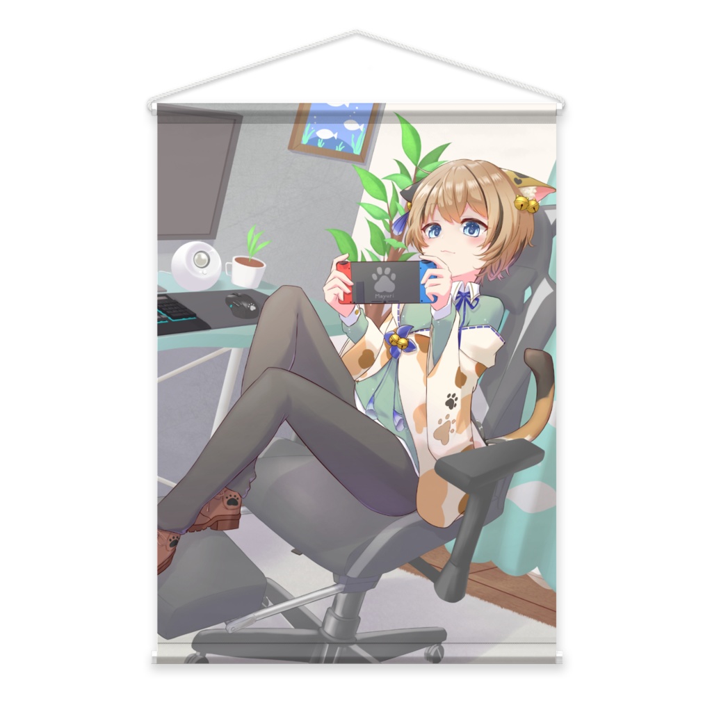 寝小猫まゆりタペストリー