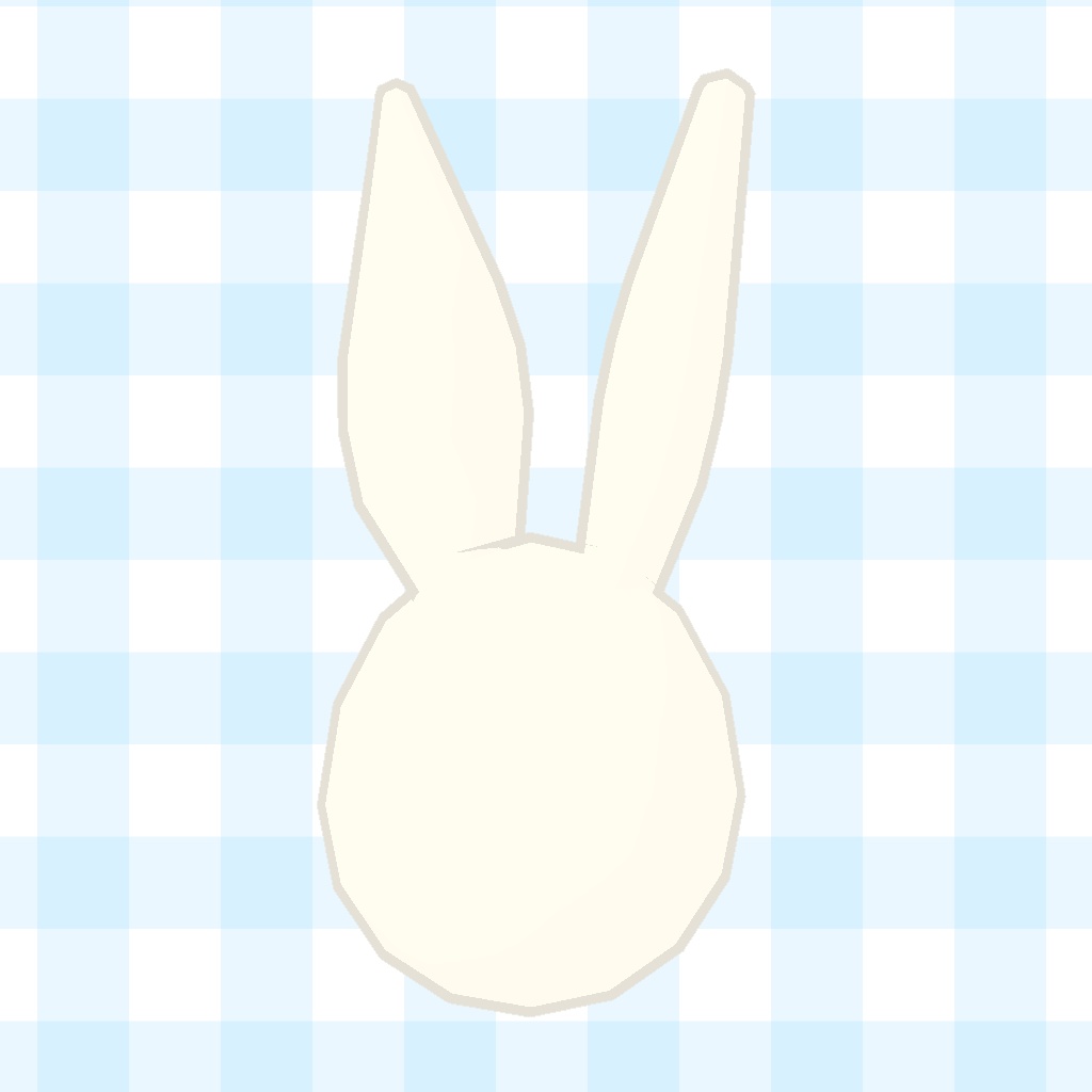 まったりうさぎマスコット(3Dモデル)