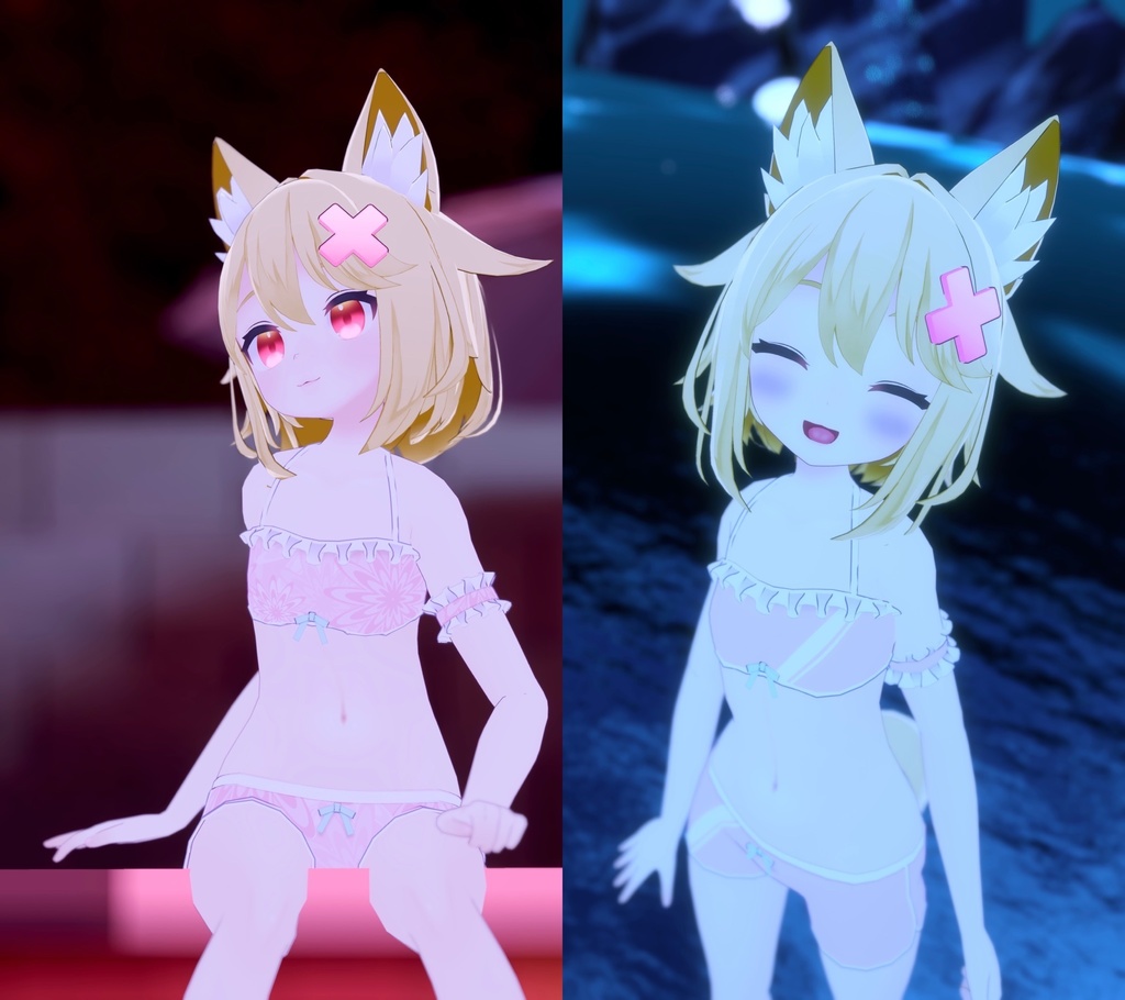 【こまどアバター対応】シンプルフリル水着