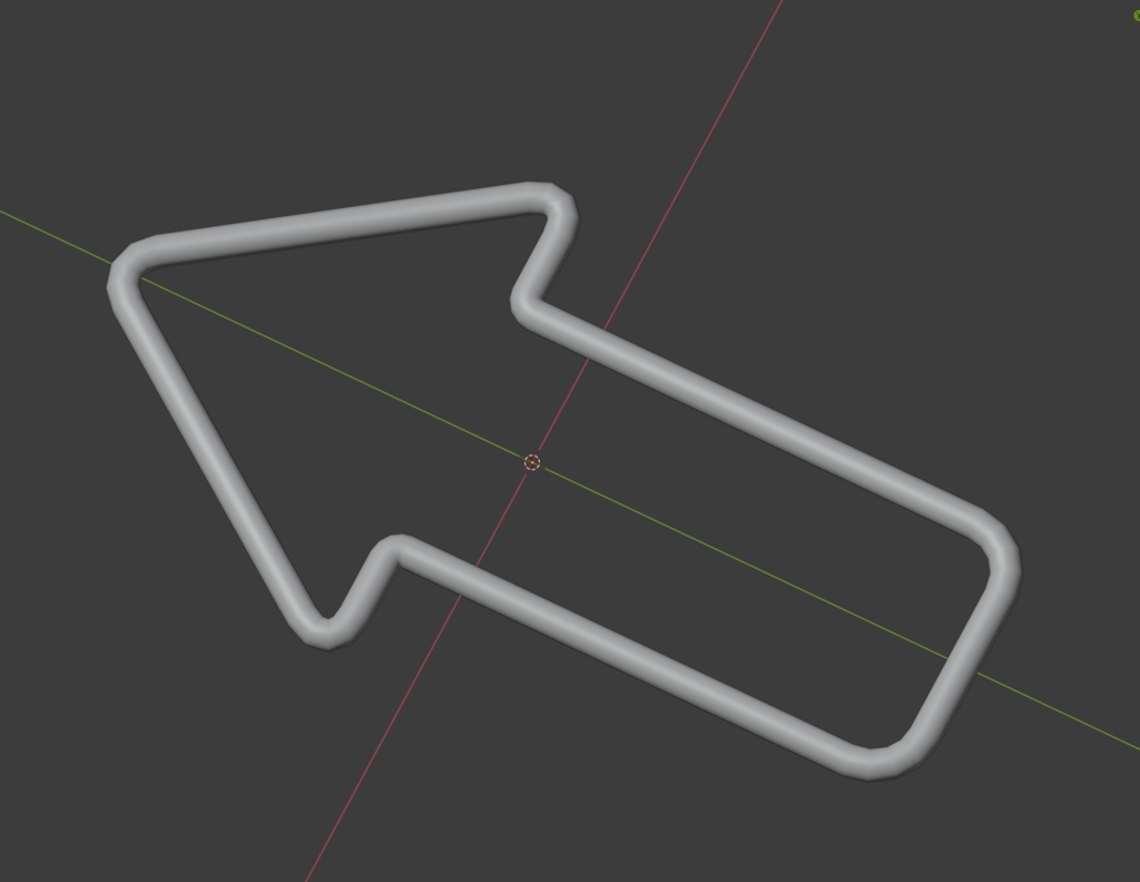 ネオンっぽい矢印(3Dモデル)