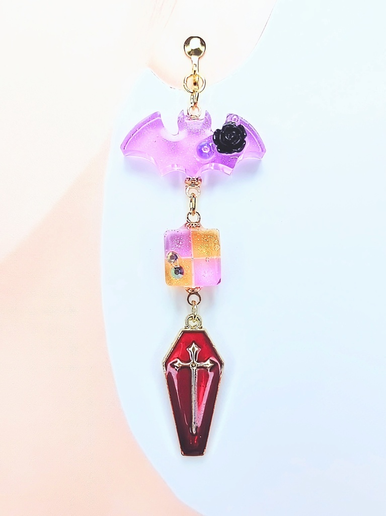 レジンアクセサリー イヤリング シーズナル ハロウィン系No.01