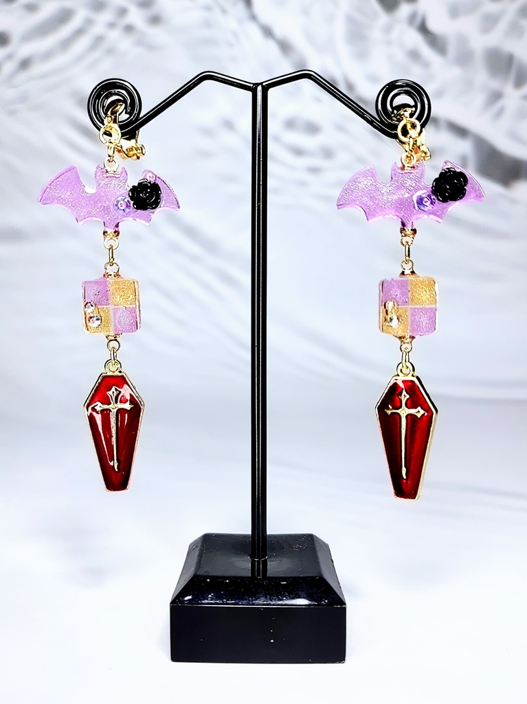 レジンアクセサリー イヤリング シーズナル ハロウィン系No.01