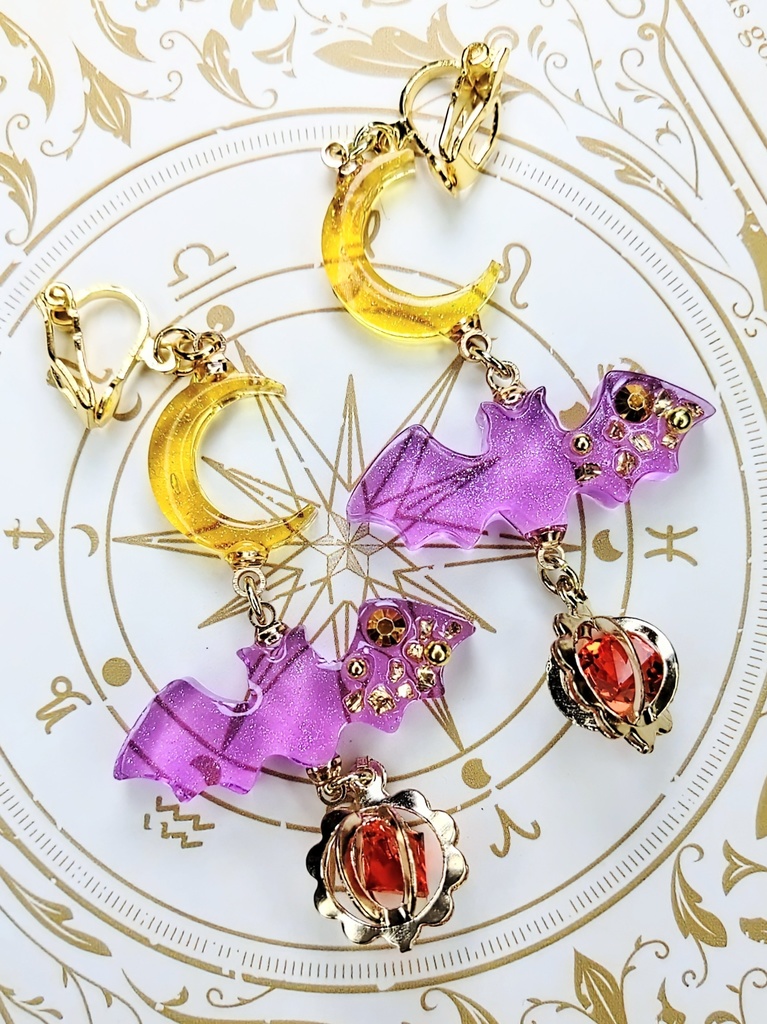 レジンアクセサリー イヤリング シーズナル ハロウィン系No.02