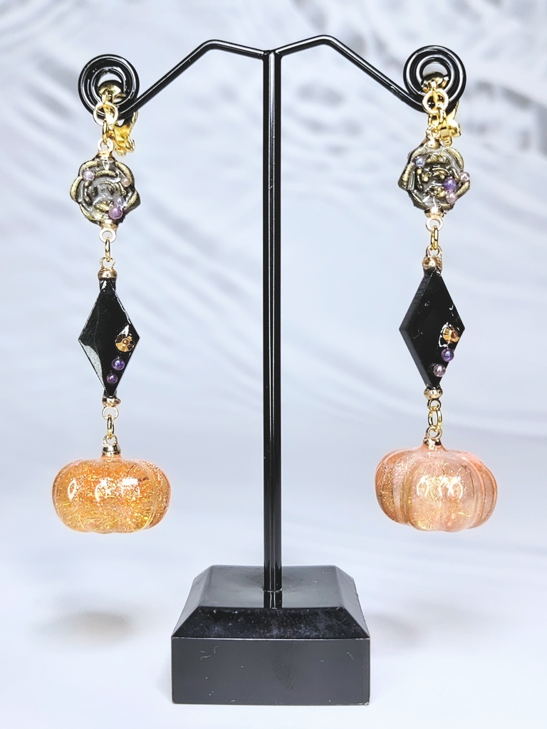 レジンアクセサリー イヤリング シーズナル ハロウィン系No.03
