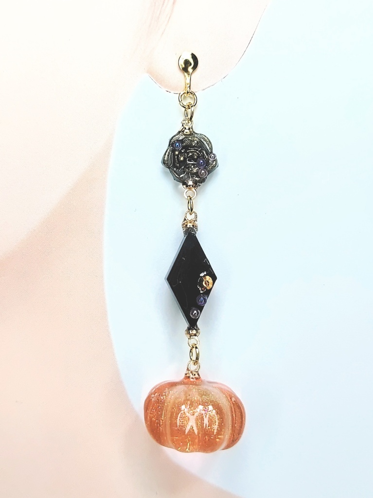 レジンアクセサリー イヤリング シーズナル ハロウィン系No.03