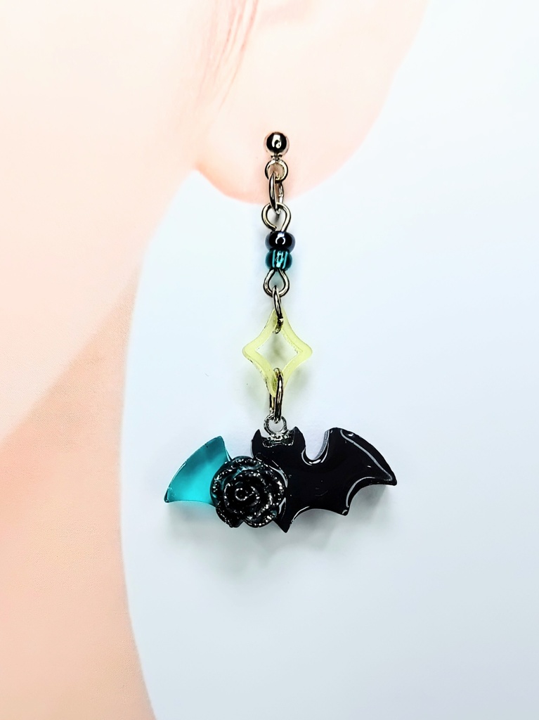 レジンアクセサリー ピアス シーズナル ハロウィン系No.01